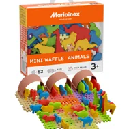 Klocki - Marioinex klocki WAFFLE mini Animals, 62 el w tym 32 zwierzęta - miniaturka - grafika 1