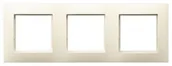 Klawisze i ramki - Ospel Ramka potrójna Ecru Aria - R-3U/27 - miniaturka - grafika 1