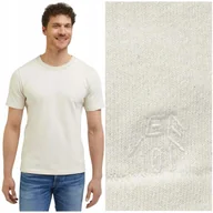 Koszulki męskie - Lee 101 CORE TEE Ecru kremowy t-shirt bawełniana koszulka premium XXL - miniaturka - grafika 1