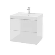 Szafki łazienkowe - Szafka łazienkowa pod umywalkę Defra Faro 60 cm biały połys 001-D-06034 - miniaturka - grafika 1