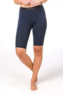 Spodnie damskie - super.natural super.natural Knielange damskie spodnie funkcyjne, z wełny merynosów, W BASE SHORT TIGHT 175, rozmiar: S, kolor: ciemnoniebieski SNW009010 - grafika 1