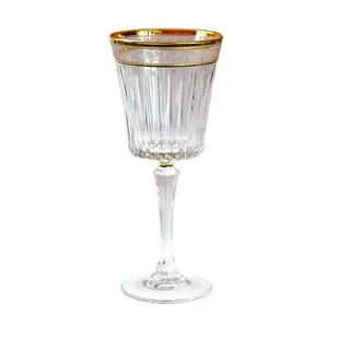 KIELISZKI DO WINA KRYSZTAŁ BOHEMIA DORATO 300 ML ZŁOTO X6 - Kieliszki - miniaturka - grafika 1