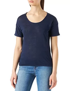 Koszulki i topy damskie - Naf Naf T-shirt damski, niebieski morski, XS - grafika 1