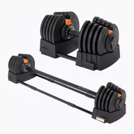 Hantle i ciężarki - Hantel/sztanga 2w1 TREXO TRX-ABD40 1-40 kg czarna/pomarańczowa - miniaturka - grafika 1
