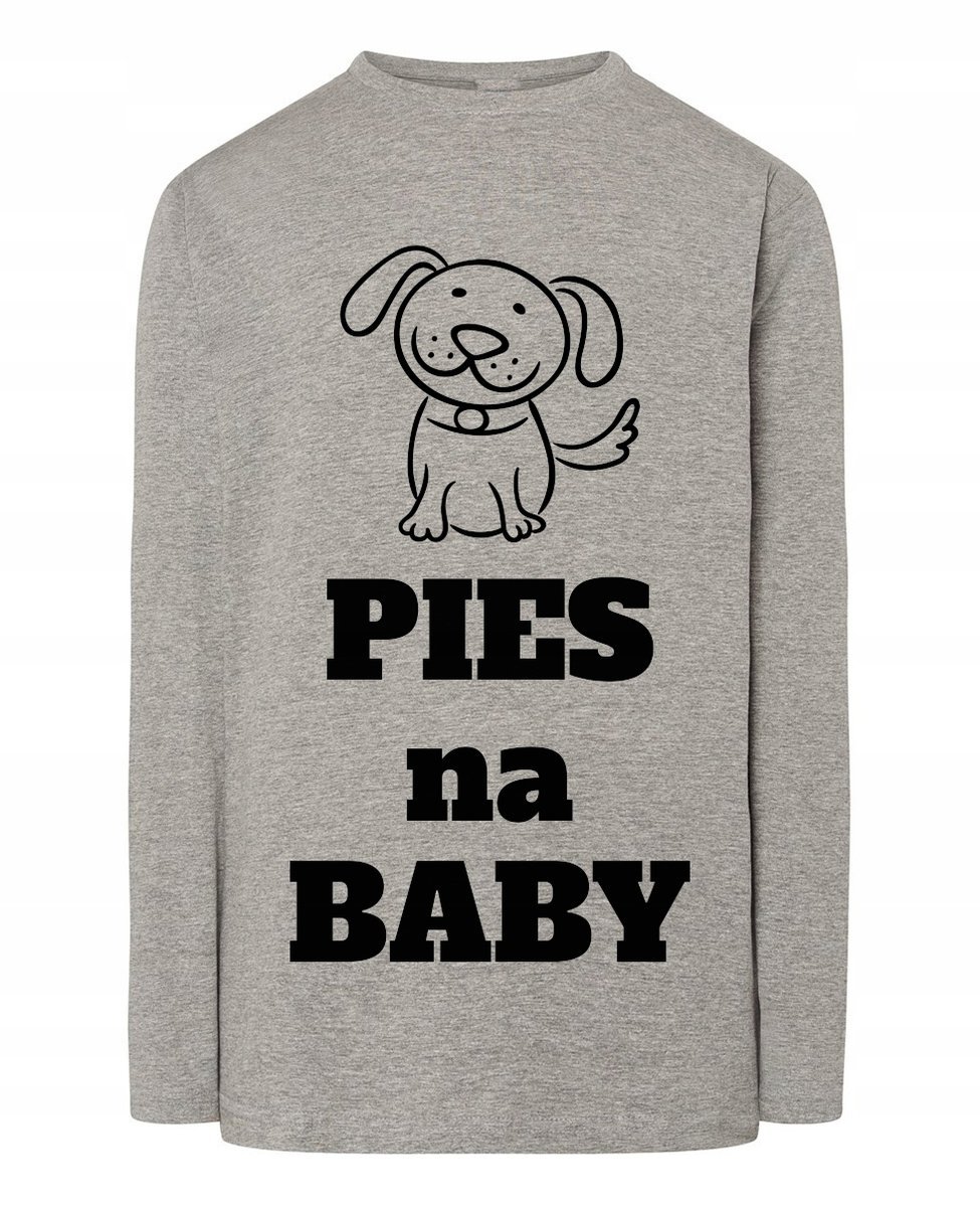Longsleeve męski Zabawny nadruk Pies na BABY r.3XL
