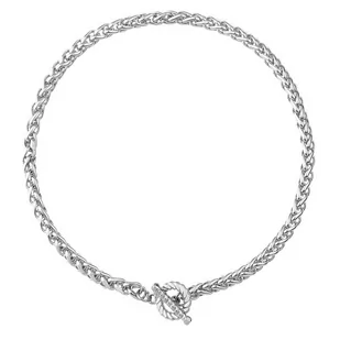 Gruby choker lisi ogon naszyjnik łańcuch z modnym zapięciem - Manoki - Łańcuszki - miniaturka - grafika 1