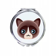Lusterka do makijażu - Kot snowshoe Lusterko kieszonkowe, do torebki - miniaturka - grafika 1