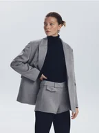 Spodenki damskie - Reserved - Szorty z wiskozą - jasnoszary - miniaturka - grafika 1