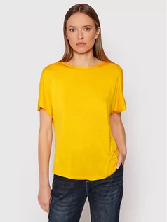 Koszulki i topy damskie - Benetton United Colors Of T-Shirt 3Z12E1AG1 Żółty Regular Fit Żółty - grafika 1