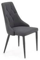 Krzesła - Szare eleganckie welurowe krzesło pikowane F6-B30 - miniaturka - grafika 1