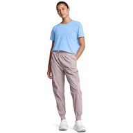 Spodnie sportowe damskie - Damskie spodnie do biegania Under Armour UA Trail Run Pants - beżowe - UNDER ARMOUR - miniaturka - grafika 1