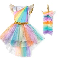 Stroje karnawałowe - WKS, Strój dla dzieci, Jednorożec Sukienka rozmiar 120 - miniaturka - grafika 1