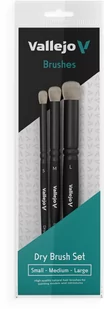 Vallejo B07990 Zestaw Pędzli Naturalnych Dry Brush (S, M, L) - Akcesoria i części modelarskie - miniaturka - grafika 1