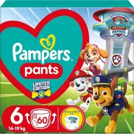 Pieluchy - Pampers Pants Psi Patrol 6 14-19kg Pieluchy Dla Niemowląt 60 Szt Pieluszki - miniaturka - grafika 1