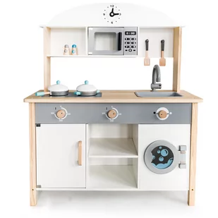 EcoToys Drewniana kuchnia XXL dla dzieci 1127 - Zabawki AGD - miniaturka - grafika 1