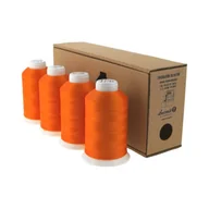 Obrusy i serwetki - Łucznik Nici do owerloka overlocka ELASTIC ZESTAW 4 x 4000m Pomarańczowe 1009649 - miniaturka - grafika 1