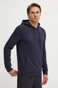 Guess bluza ALDWIN męska kolor granatowy z kapturem z aplikacją Z4YQ12 KAIJ1 - Bluzy męskie - miniaturka - grafika 1