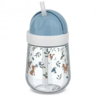 Mepal Kubek dziecięcy ze słomką Mio Forest Friends 108014065408 300 ml - Kubki dla dzieci - miniaturka - grafika 1