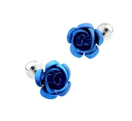 Spinki do mankietów i krawatów - Spinki do mankietów koszuli mankietu kwiaty róże - miniaturka - grafika 1