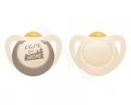 Smoczki uspokajające - NUK lateksowy smoczek uspokajający For Nature (6-18 miesięcy) x 2 szt - miniaturka - grafika 1