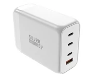 Ładowarki do telefonów - Silver Monkey Ładowarka GaN 200W USB-C PD + USB 3.0 QC W - miniaturka - grafika 1