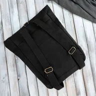 Plecaki - Plecak męski ze skóry wegańskiej PAOLO PERUZZI E-06-BL czarny - miniaturka - grafika 1