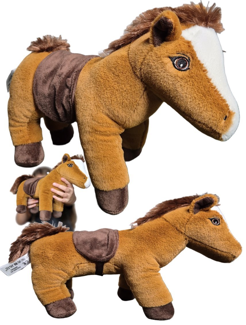 Maskotka Pluszowy KOŃ 40 cm Konik Pluszak Przytulanka Zwierzątka Konie