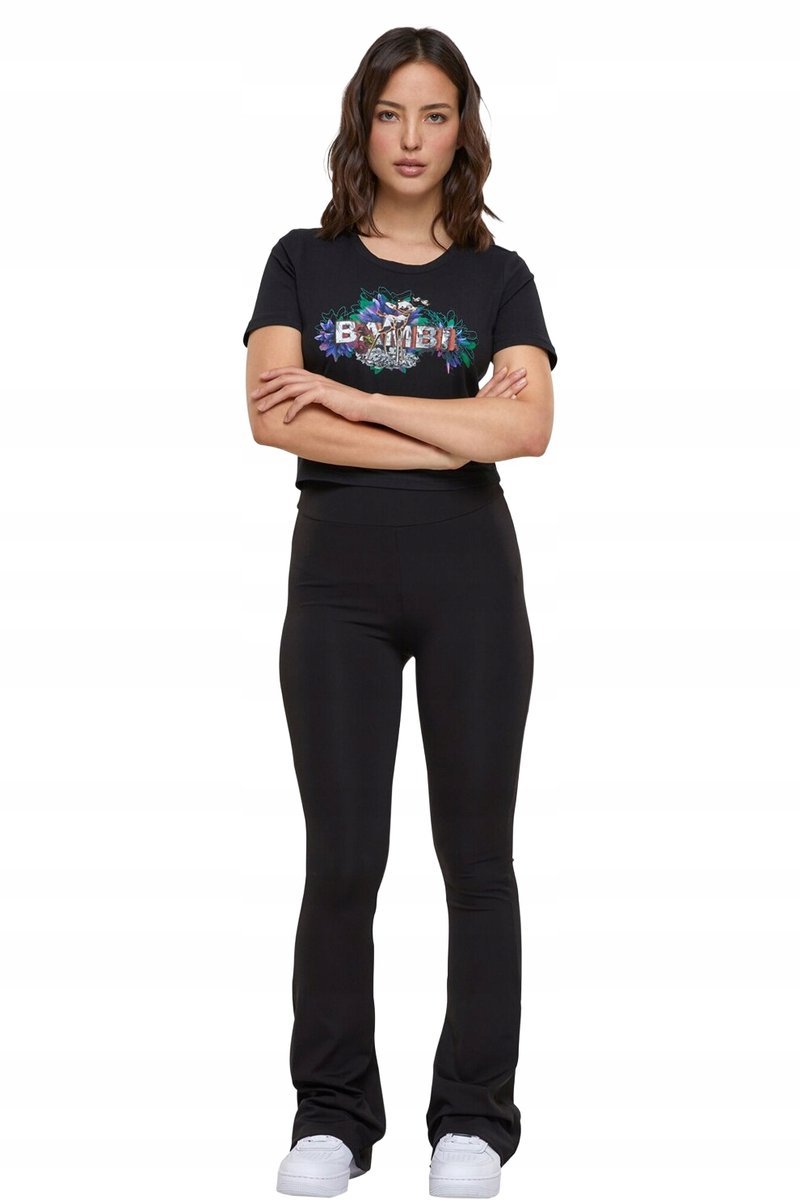 DISNEY T-SHIRT DAMSKI CZARNY Z NADRUKIEM BAMBI M 6BA