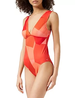 Stroje kąpielowe - Sloggi damski kostium kąpielowy Shore Kiritimati One Piece, Czerwony – Light Combination, L - grafika 1
