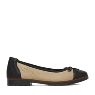 Baleriny - Baleriny Rieker 45358-60 Beżowy - miniaturka - grafika 1