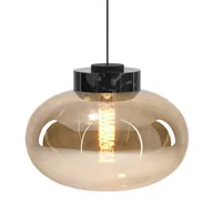 Lampy sufitowe - Wisząca lampa Moonstone P0516 Maxlight szklana bursztynowa czarna - miniaturka - grafika 1