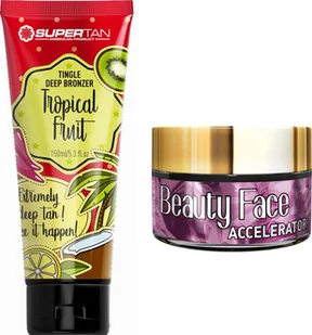 Supertan Supertan Tropical Fruits + Słoiczek Beauty Face - Balsamy i kremy do opalania - miniaturka - grafika 1