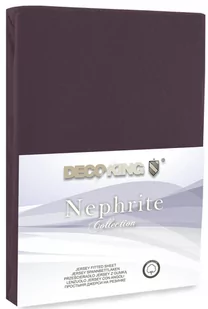 DecoKing DecoKing  Prześcieradło Jersey - Nephrite - Czekoladowy 140x200 cm - Prześcieradła - miniaturka - grafika 1