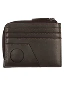 Portfele - Tom Tailor Skórzany portfel "Bela" w kolorze brązowym - 11 x 7 cm - miniaturka - grafika 1