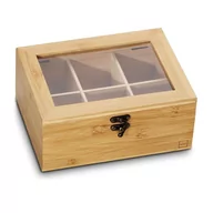Pojemniki kuchenne - Pojemnik na torebki herbaty, bambus/akryl, 21 x 16 x 9 cm kod: KE-12518 - miniaturka - grafika 1