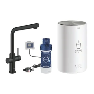 Bateria stojąca i bojler w rozmiarze M GROHE Red Duo aksamitna czerń 30327KS1 - Baterie kuchenne - miniaturka - grafika 1