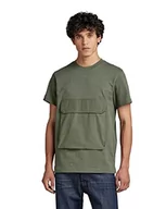 Koszulki męskie - G-STAR RAW Koszulka męska Utility Pocket Tape, Zielony (Lt Hunter D22149-b248-8165), M - miniaturka - grafika 1