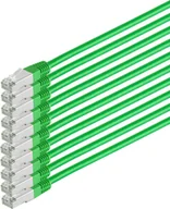 Kable miedziane - Kabel sieciowy patch S/CONN do maksymalnej łączności, kat. 6, S/FTP, PIMF, bezhalogenowy, VE10, zielony, 1,0 m (75711-HG-SET10) - miniaturka - grafika 1