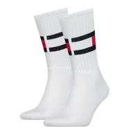 Skarpetki męskie - TOMMY HILFIGER SKARPETY SKARPETKI DŁUGIE 2 PARY WHITE 481985001 300 39-42 - miniaturka - grafika 1