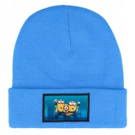 Czapki damskie - CZAPKA BEANIE ZIMOWA CIEPŁA NIEBIESKA DLA DZIECI Z MOTYWEM GRU RÓŻNE WZORÓW - miniaturka - grafika 1