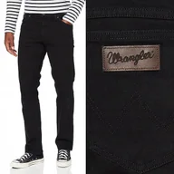 Spodnie męskie - Wrangler TEXAS Black Overdye KLASYCZNE CZARNE SPODNIE JEANSOWE W36 L32 - miniaturka - grafika 1