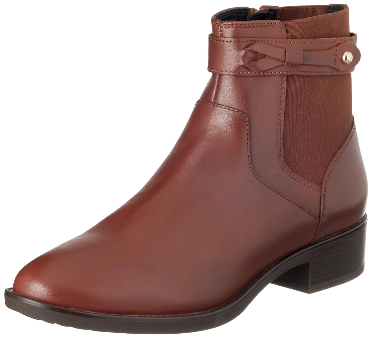 Geox Damskie buty D Felicity Ankle Boot, brązowy, 37 EU