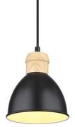 Lampy sufitowe - Globo Wiho 54018HS lampa wisząca zwis 3x40W E27 czarna/biała - miniaturka - grafika 1