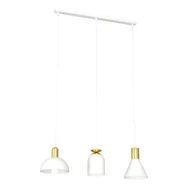 Lampy sufitowe - Fox lampa wisząca 3xE27 biała/złota 1403/3 - miniaturka - grafika 1
