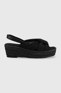 Sandały damskie - Gant sandały Bohowill kolor czarny na koturnie - grafika 1
