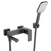 Baterie wannowe i prysznicowe - KFA Bateria wannowa gun metal Dust Armatura - miniaturka - grafika 1