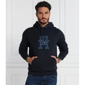 Bluzy męskie - Tommy Hilfiger Bluza MONOGRAM APPLIQUE HOODY | Regular Fit - miniaturka - grafika 1