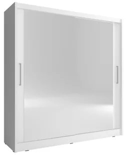 MINIO szafa z lustrem MAJA VI 200 cm Biały - Szafy - miniaturka - grafika 1