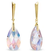 Kolczyki - ankabizuteria.pl Kolczyki srebrne pozłacane Swarovski LACRIMA w kolor - miniaturka - grafika 1
