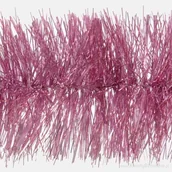 Ozdoby bożonarodzeniowe - Łańcuch choinkowy cienko cięty 10 x 300 cm różowy - miniaturka - grafika 1